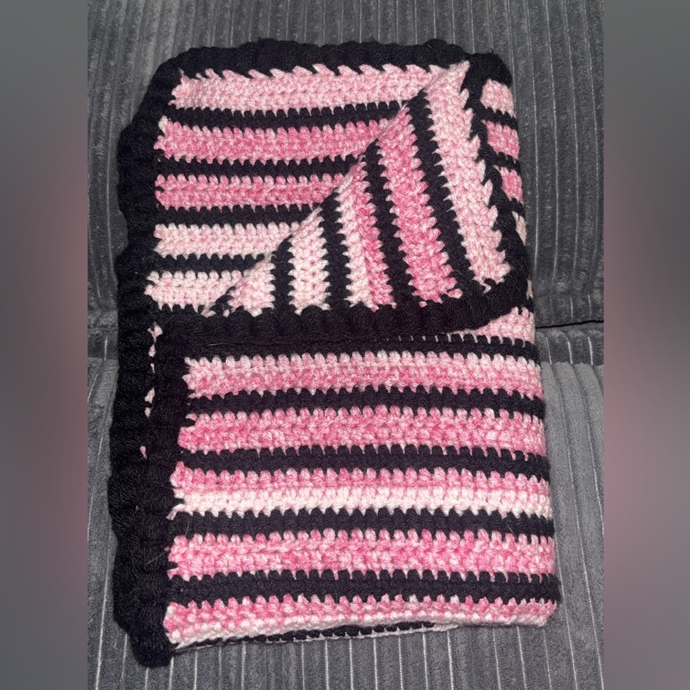 Hand crocheted baby blanketed